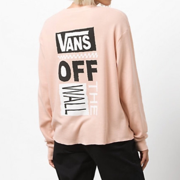 VANS STAND DOWN L/S PEACH THERMAL TOP - Picture 1 of 9